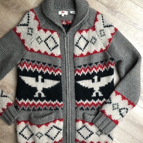 Levi's
Multicolor Women's Wool Cable Knit Thunderbird Sweater Cardigan - Picture 2 of 4